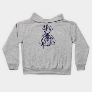 I Love Spiders Kids Hoodie